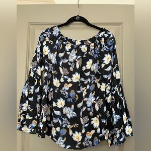 White House Black Market bell sleeve blouse